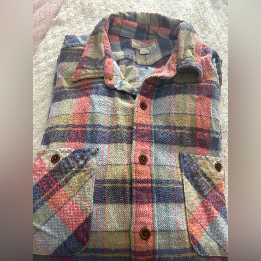 Wallace & Barnes Plaid Casual Button Down Shirt